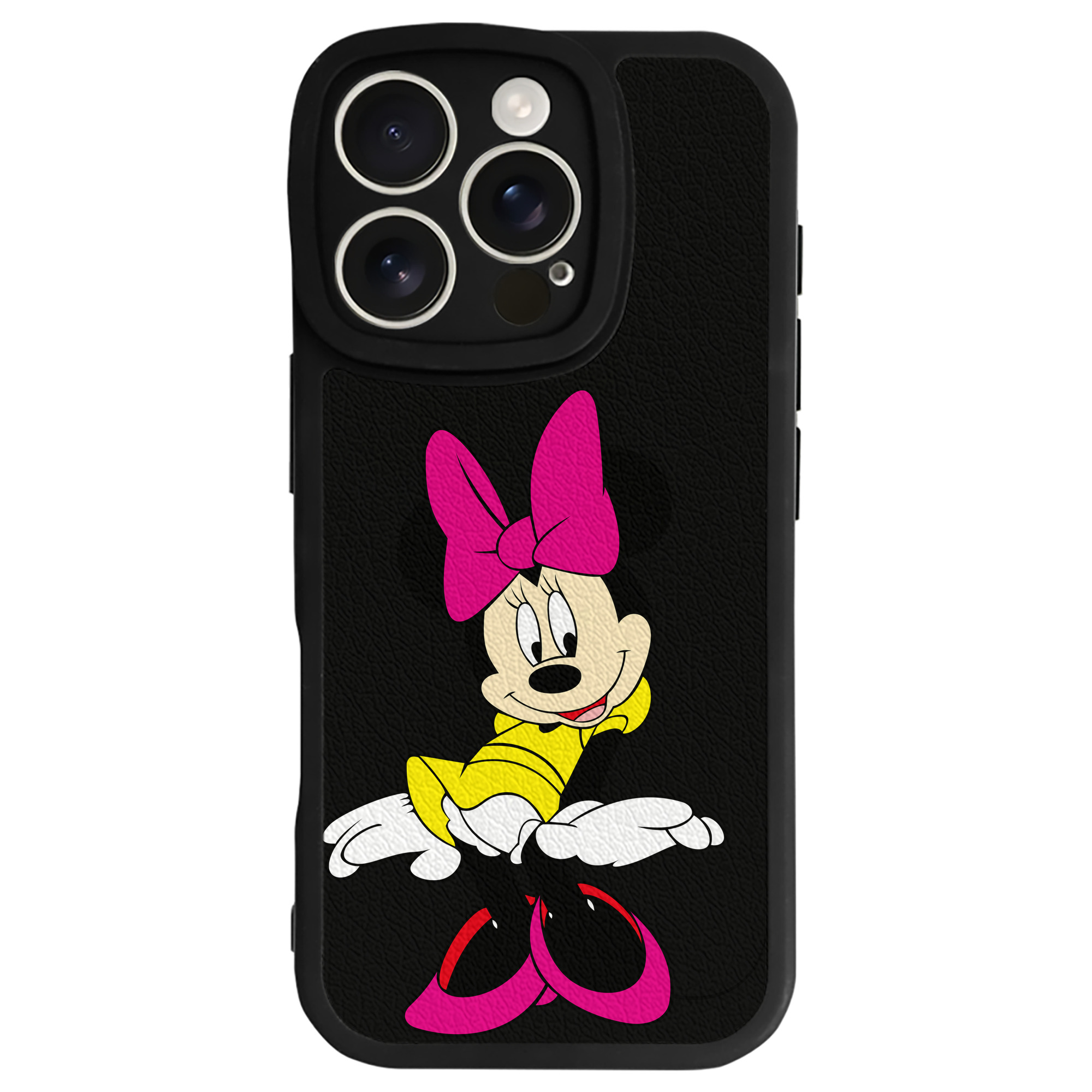 （画像用） ミッキーマウス Mickey Mouse 【iPhone 16シリーズ対応】シリコンスマホケース（レザー調） 材質：シリコン